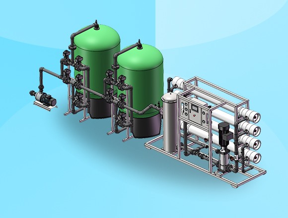    8T/H(每小時(shí)出水8噸)反滲透凈水設備