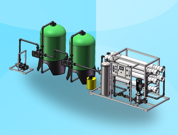 10T/H(每小時(shí)出水10噸)反滲透凈水設備
